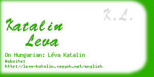 katalin leva business card